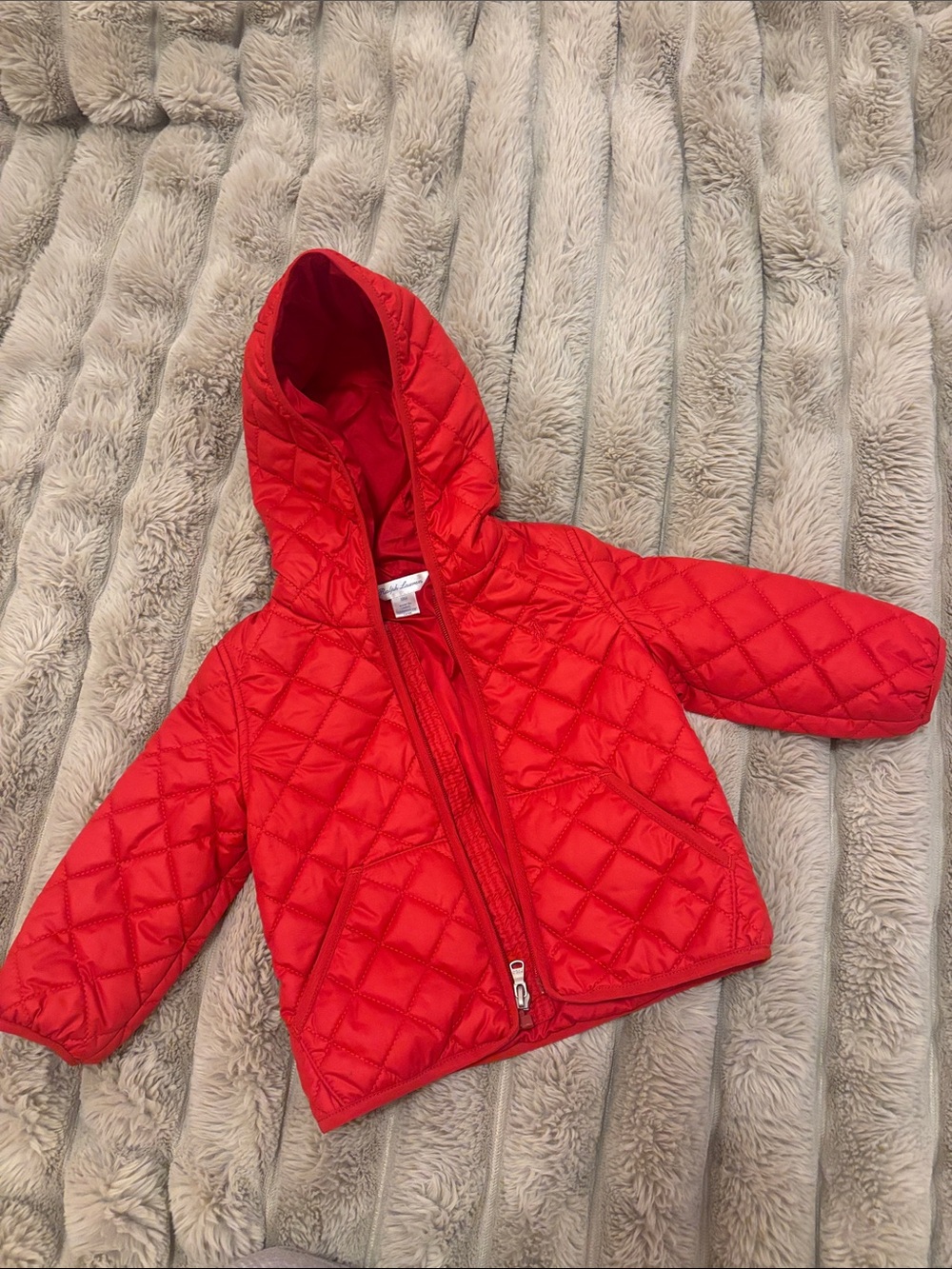 Ralph Lauren Quilted Hooded Jacket - Red